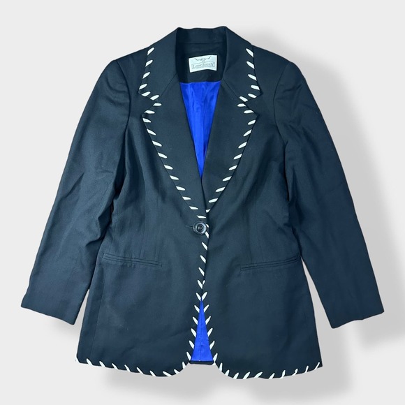 Longhorn by Niver Western‎ Wear Vintage 100% Worsted Wool Blazer Size 6 - Picture 1 of 6